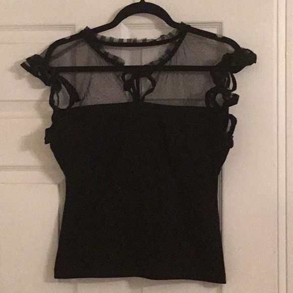 NWT Kitten D’Amour La Donna Italiana Jersey Flutter Sleeve Top - Picture 1 of 12